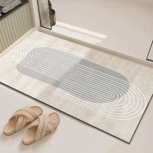 سجادة حمام ناعمة غير قابلة للانزلاق وسريعة الجفاف