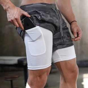 Quick Drying and Breathable Camouflage Athletic Shorts For Men