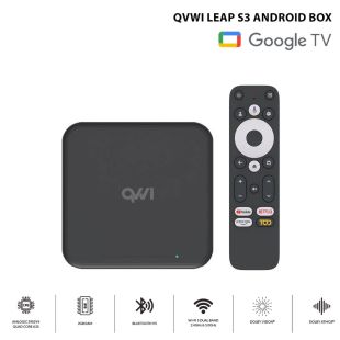 جهاز QVWI Leap S3 تلفزيون جوجل ذكي لتشغيل الوسائط بدقة 4K من Skyworth