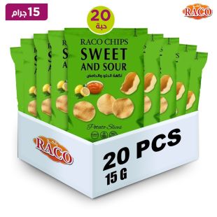 راكو رقائق بطاطا الحلوة الحامضة 20×15 جم