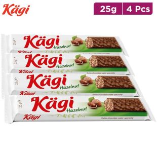 Kagi Hazelnut Swiss Chocolate Wafer 25 g x 4