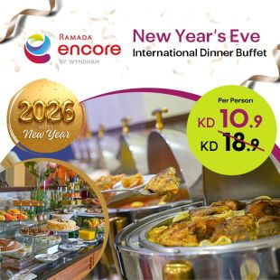 New Year Eve Dinner buffet at the view Restaurant at Ramada Encore Hotel