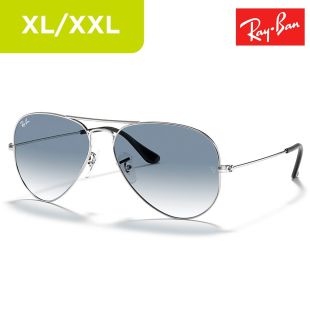 نظارات شمسية Ray-Ban 3025 Aviator - إطار أزرق فاتح وفضي - 62 ملم -XXL