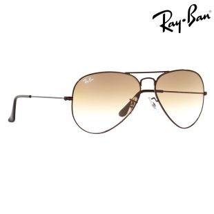 نظارة شمسية Aviator بني كبيرة من Ray-Ban