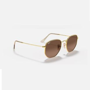 Hexagonal Flat Lenses Sunglasses with Metal Frame 48m by Ray-Ban