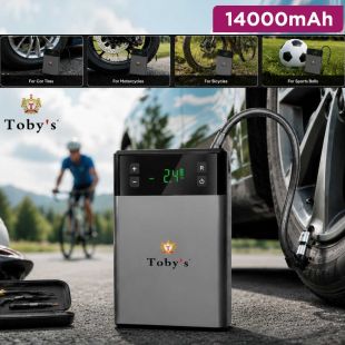 Portable Air Pump 14000mAh with USB and Type-C Ports by Toby’s