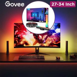 RGBIC PC Monitor Backlight with 2 Side Light Units and Matter Support for 27 to 34 Inch Monitors by Govee