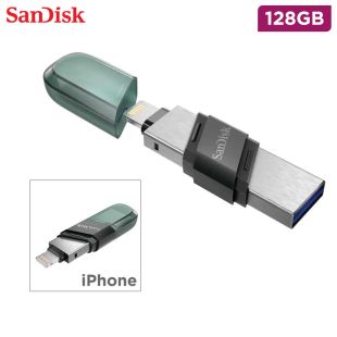 iXpand Flip External Memory with Lightning and USB-A Ports 128GB for iPhone by SanDisk