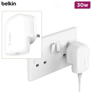 USB-C PD Wall Charger 30W with USB-C Cable by BELKIN