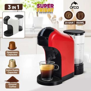 3 in 1 Coffee Machine 850ml 20 Bar by Orca