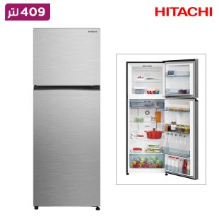 ثلاجة بباب علوي 409 لتر من Hitachi