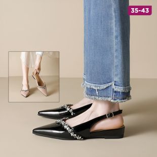 Pointed Toe Rhinestone Sandals for Women