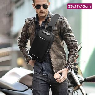 Men's Crossbody Bag - 33 x 17 x 10 cm
