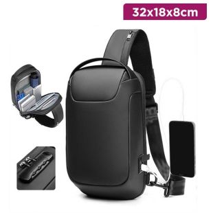 Men's Lightweight Crossbody Bag - 32 x 18 x 8 cm