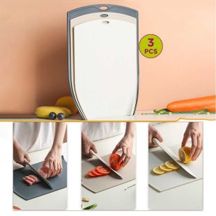 Plastic Cutting Board Set - 3 Pcs