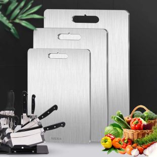 لوح تقطيع ستانلس ستيل مزدوج بسُمك 1.5 مم - 1 حبة