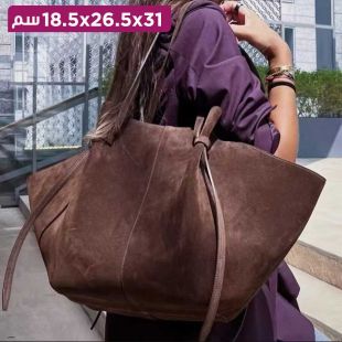 حقيبة كتف جلد للسيدات - 31 × 26.5 × 18.5 سم