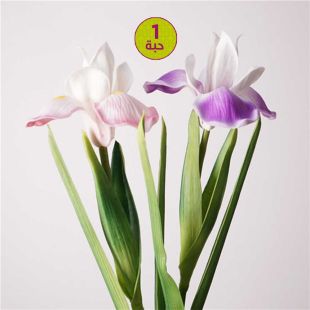 زهرة Iris صناعية بملمس مطاطي - حبة واحدة