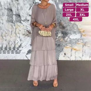 Loose Chiffon Maxi Dress for Women