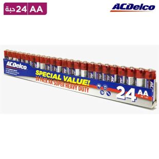 طقم 24 بطارية AA قوة 1.5 فولت Super Heavy Duty من AC Delco