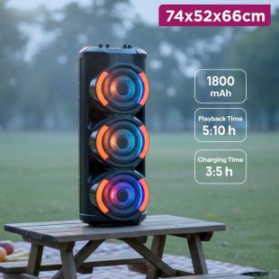 Sing-E 6.5-Inch Wireless Karaoke Speaker with RGB Lights