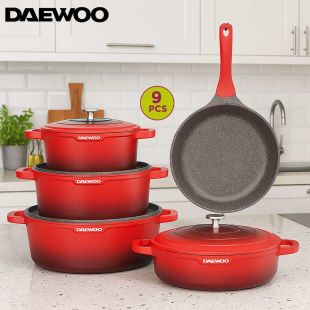Daewoo TS Granite Cooking Set of 9 Pcs