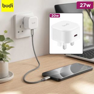 20W Wall Charger with 27W Type-C to Lightning Cable by Budi