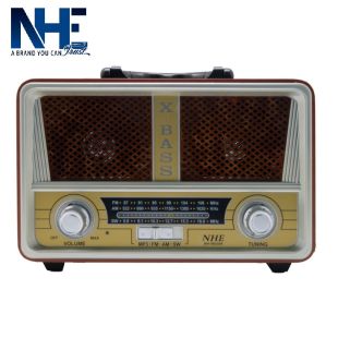 مكبر صوت راديو كلاسيكي قابل للشحن مع منفذ USB و AUX من NHE