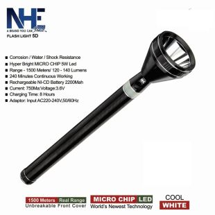 كشاف يدوي LED قابل للشحن 5D من NHE