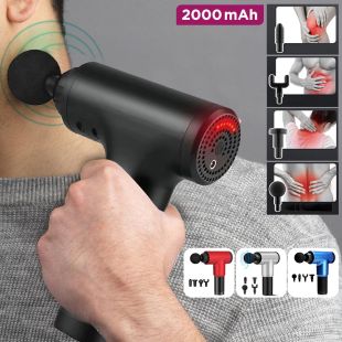 Rechargeable Mini Deep Muscle Massage Gun with 4 Heads