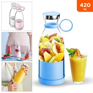 Rechargeable Portable 420 ml Juicer Blender- Assorted Color