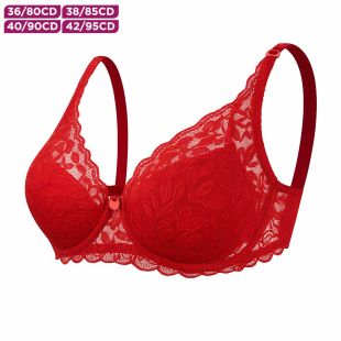 Elegant Western Thin Cotton Lace Push-Up Bra