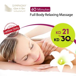 Full Body Relaxing Massages for (60 Minutes) at Symphony Gym&Spa.