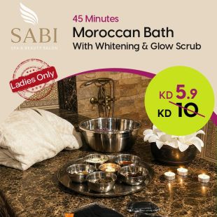 45-Minute Moroccan Bath with Brightening & Glow Scrub at Sabi Spa Salon