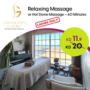 60-Minute Relaxation or Hot Stone Massage at Geisha Spa – Bneid Al Gar Branch