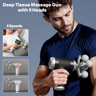 Deep Tissue Massage Gun with 9 Heads