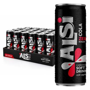 مشروب Cola غازي خالى من السكر 30 × 250 مل من Alsi