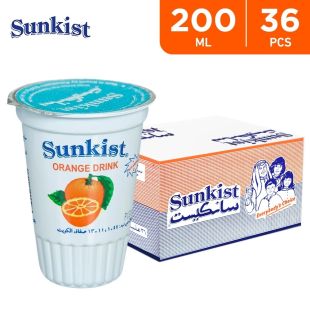Sunkist Orange Cup Drink Carton 36 x 200 ml