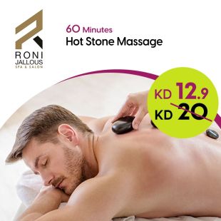 Hot Stones Body Massage (60 min) at Roni Jallous Spa & Salon