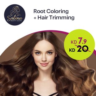 Root Dye + Hair Trim at Sabina Beauty Salon