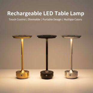 مصباح طاولة LED يعمل باللمس قابل لإعادة الشحن