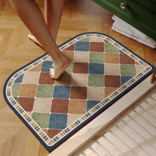 High Absorbency Bathroom Mat with a Colorful Design