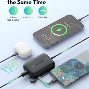 10000mAh Power Bank with 2 Type-C and 1 USB-A 20W by RAVPower