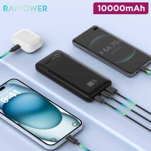 RavPower 10000mAh Power Bank with Dual USB-C and USB-A