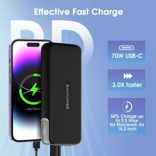 Power Bank 20000mAh PD 70W 4-Port by RavPower