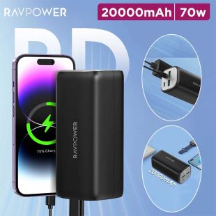 20000mAh Power Bank with Dual USB-C and Dual USB-A 70W by RavPower