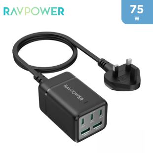 5-port Portable Desktop Charger 75W by Ravpower
