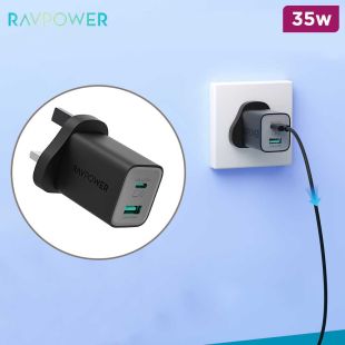 35W Wall Charger with USB-C and USB-A by RavPower
