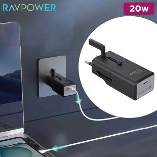RAVPower Super Mini 30W GaN Travel Adapter