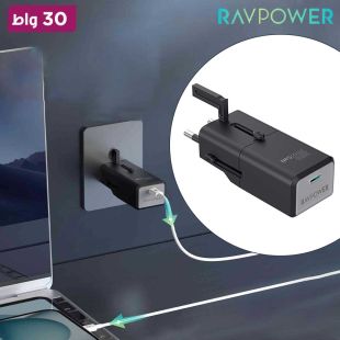 شاحن Super Mini للسفر 30 واط GaN من RAVPower